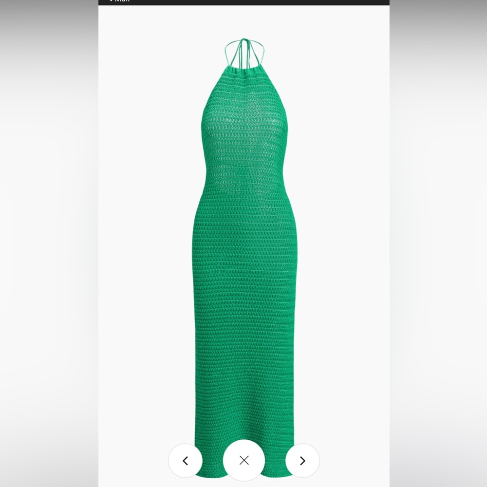 Open crochet halter dress